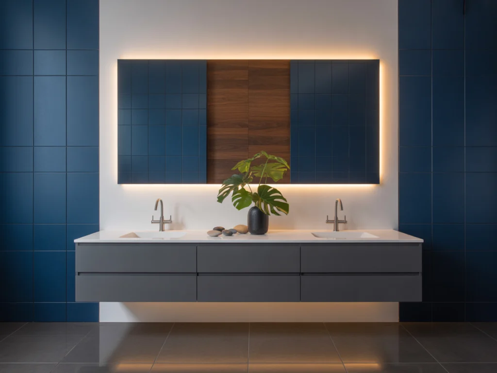 Backlit LED Mirror Over Vanity