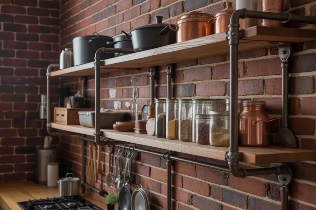 Industrial Pipe Shelving