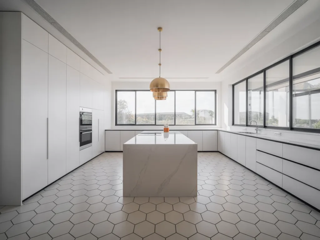 Grey Hexagon Pattern Tiles