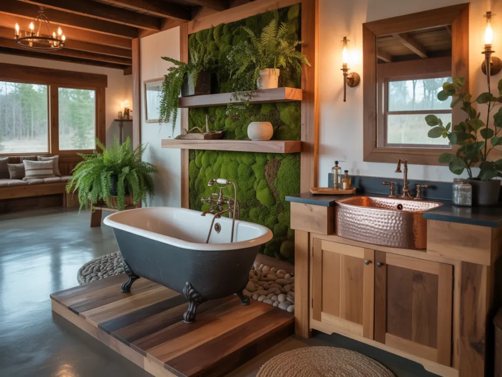 Master Bath Farmhouse Spa Bathroom