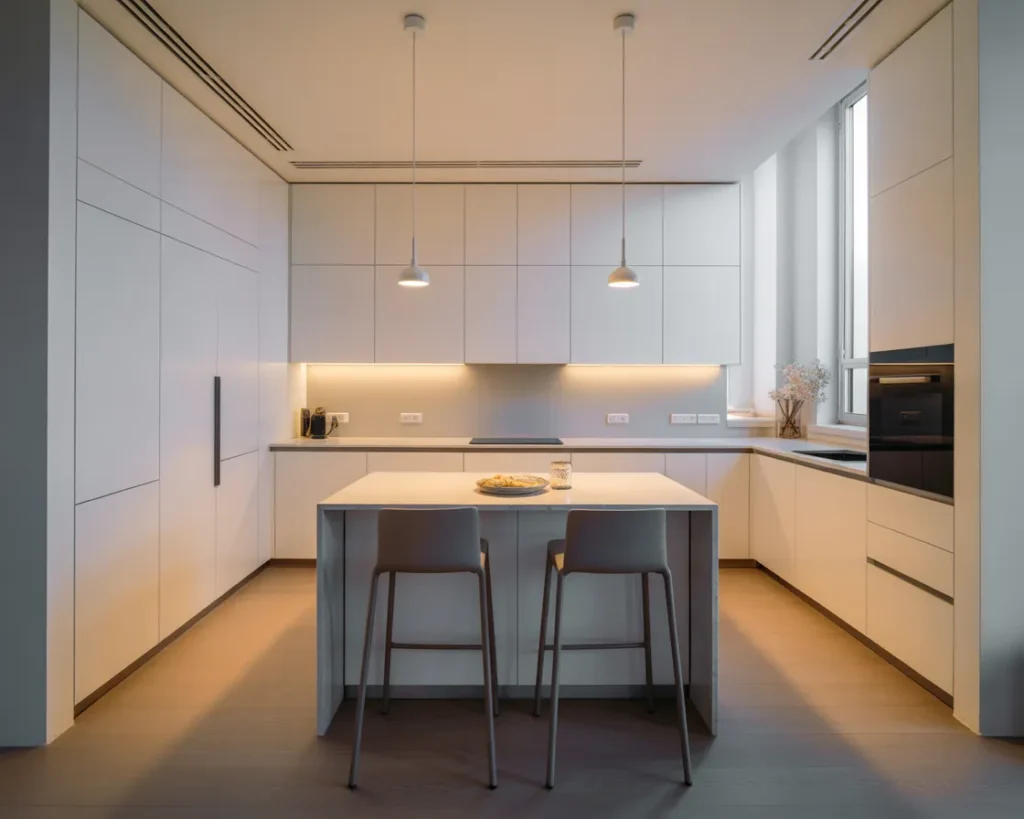 Small Kitchen With Mini Island