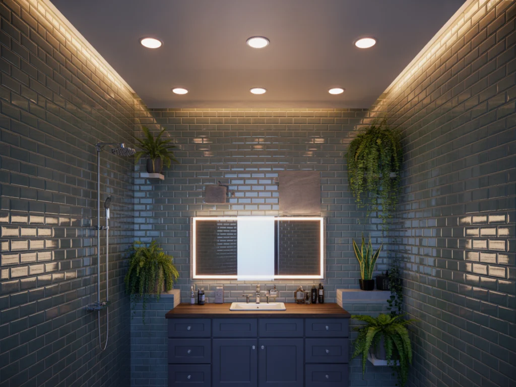 No-Window Bathroom Lighting Solution