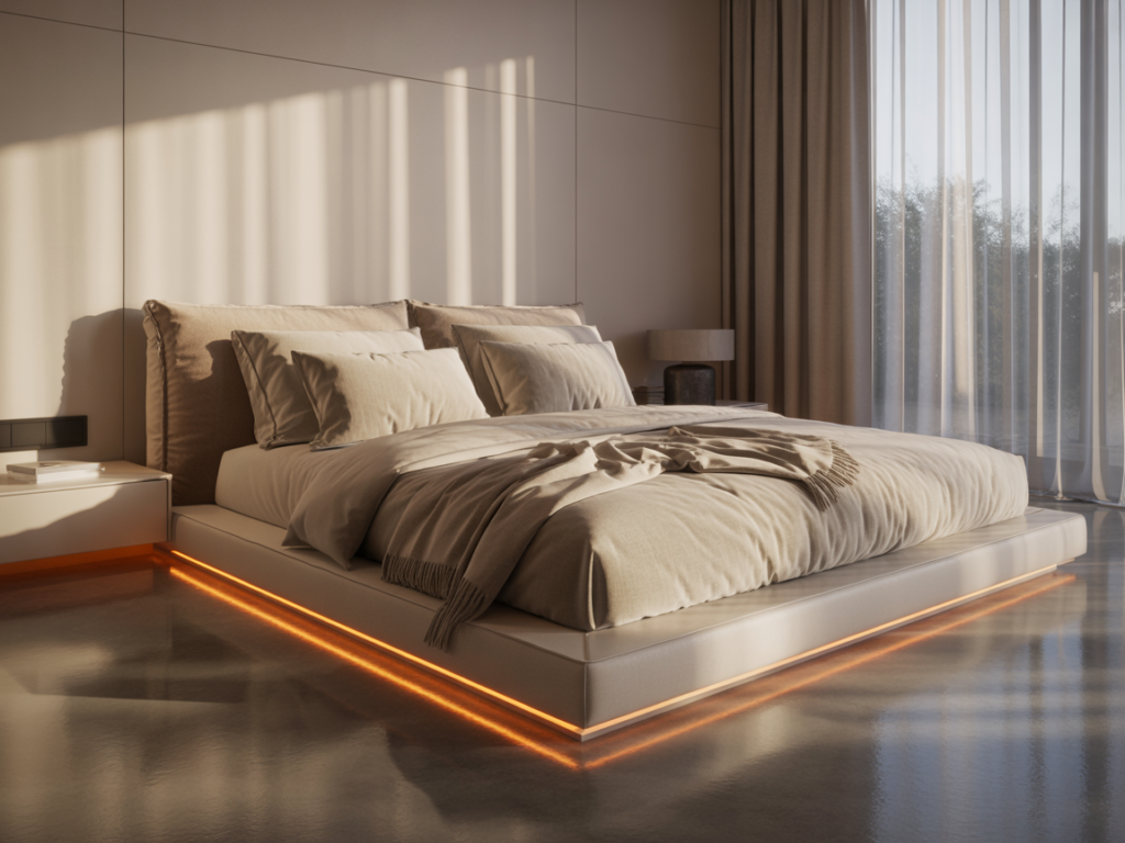Bed Frame Lighting for Modern Glow