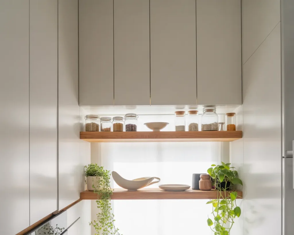 Small Kitchen With Open Shelving