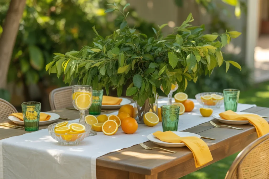 Citrus Summer Birthday Table