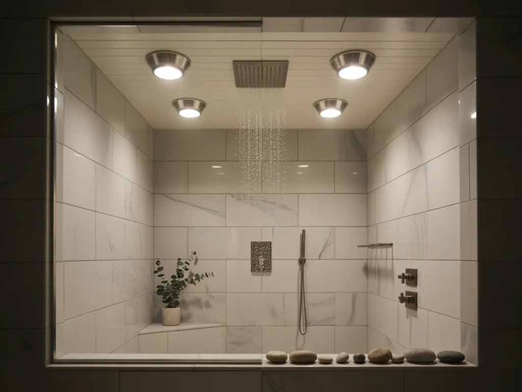 Shower Ceiling Lighting for Walk-In Showers