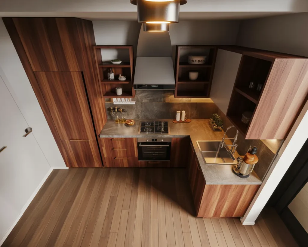 Small Wooden Luxury Kitchen