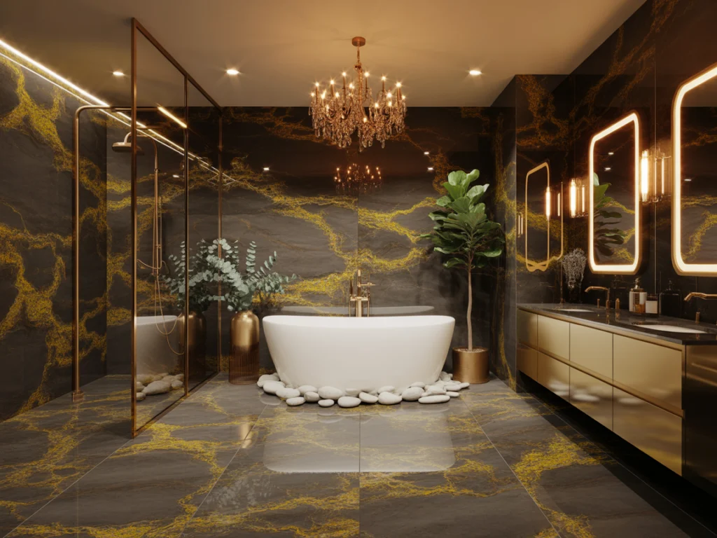 The Marble Master Suite Bathroom