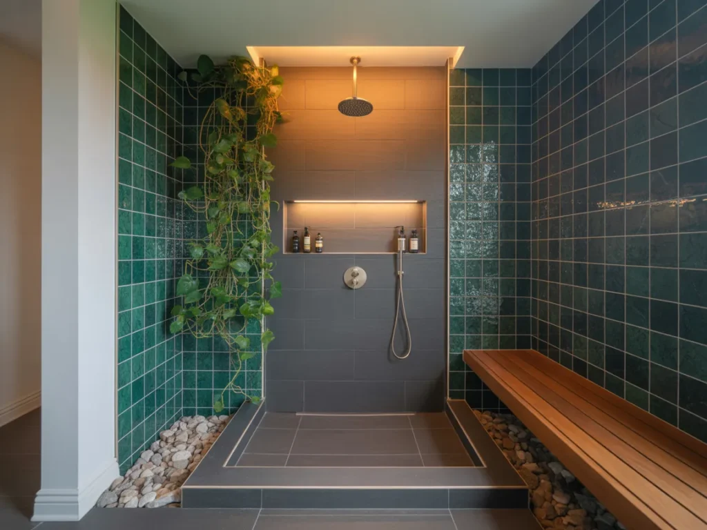 No-Door Open Walk-In Shower