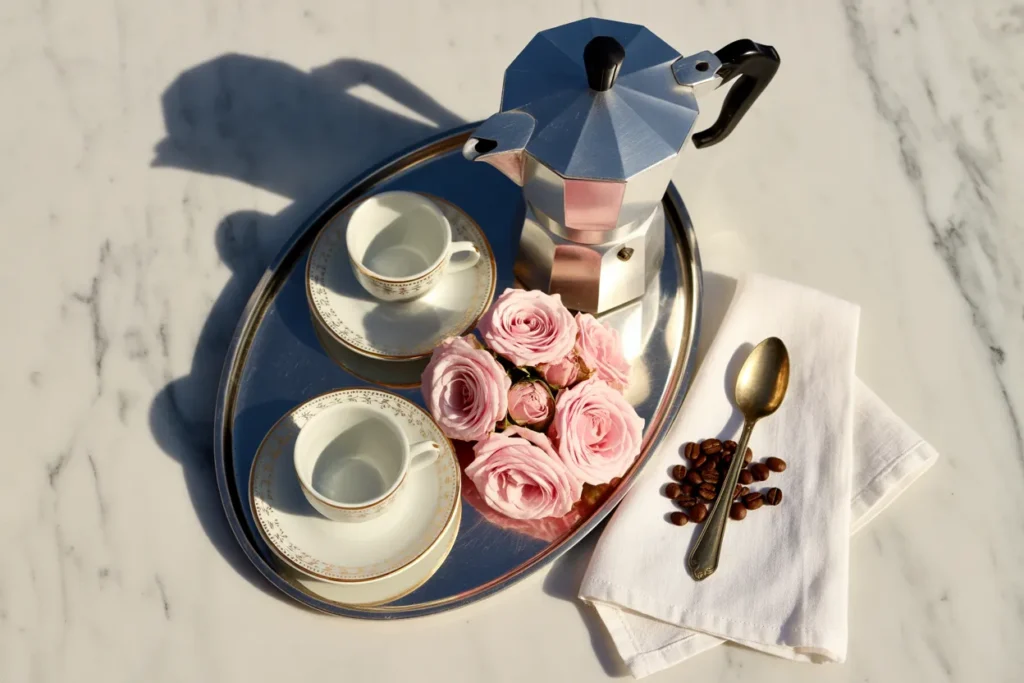 Vintage French Bistro Coffee Setup