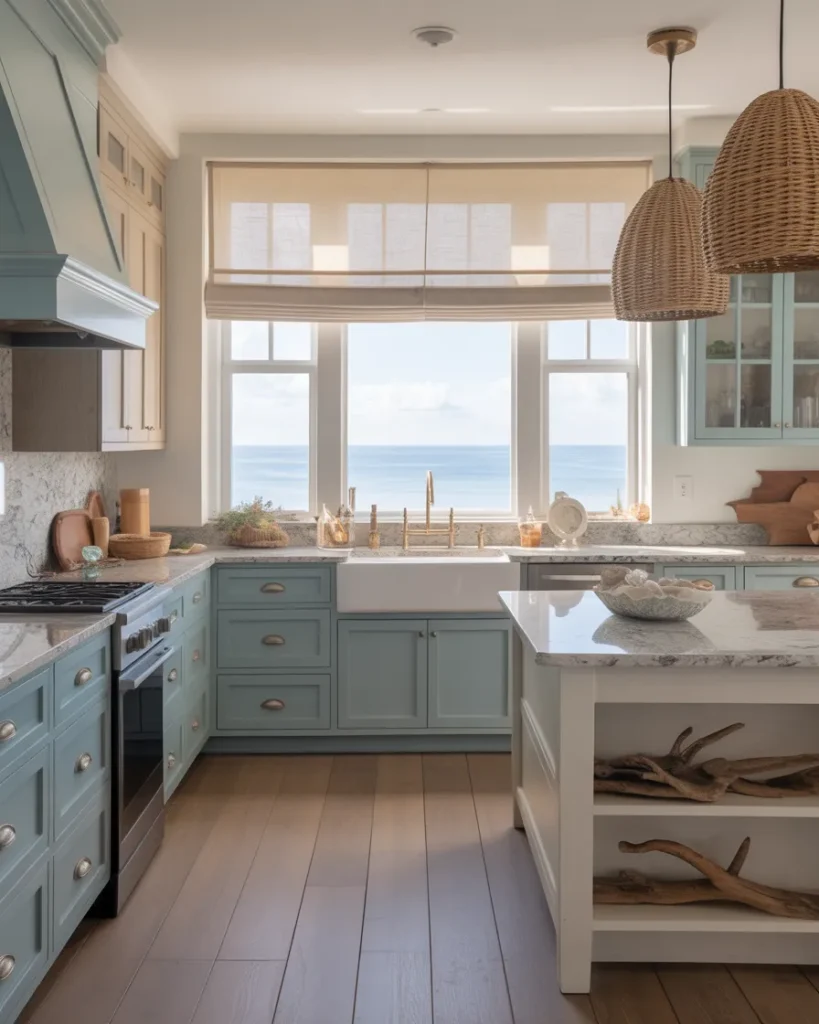 Coastal Sand + Soft Blue