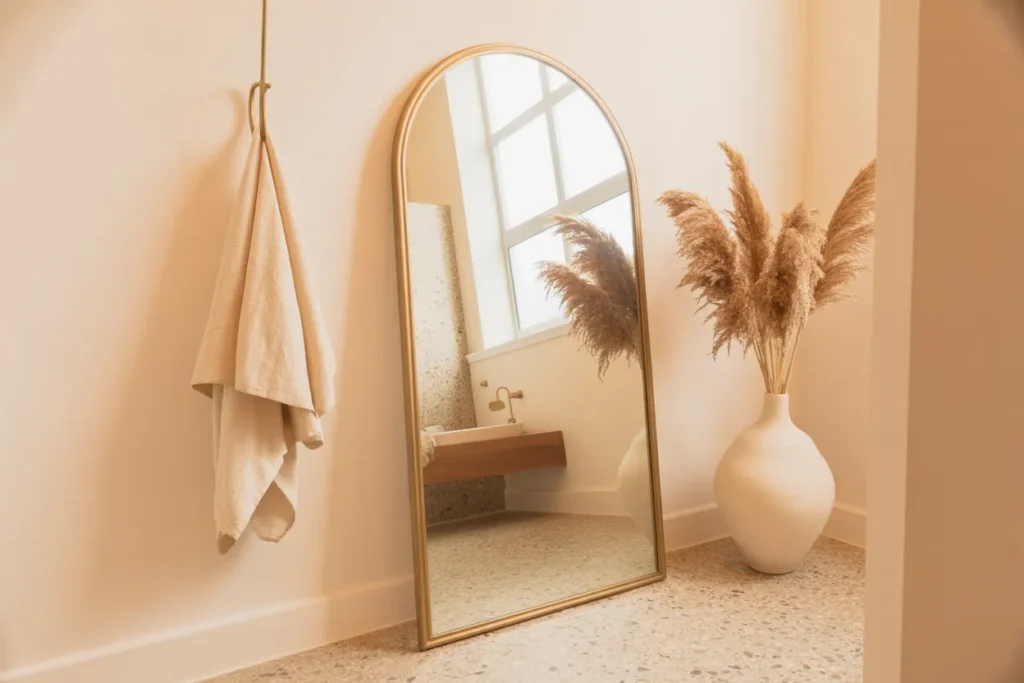 Hang a Floor-to-Ceiling Mirror to Double the Space