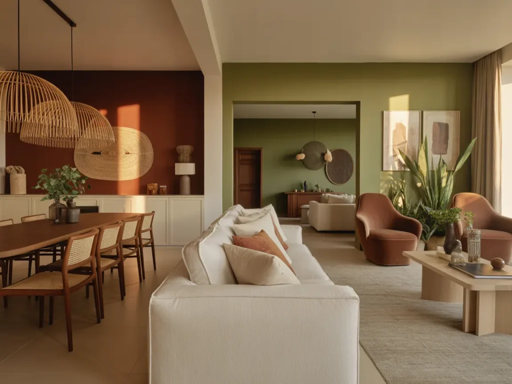 Distinct Paint Colors or an Accent Wall per Zone