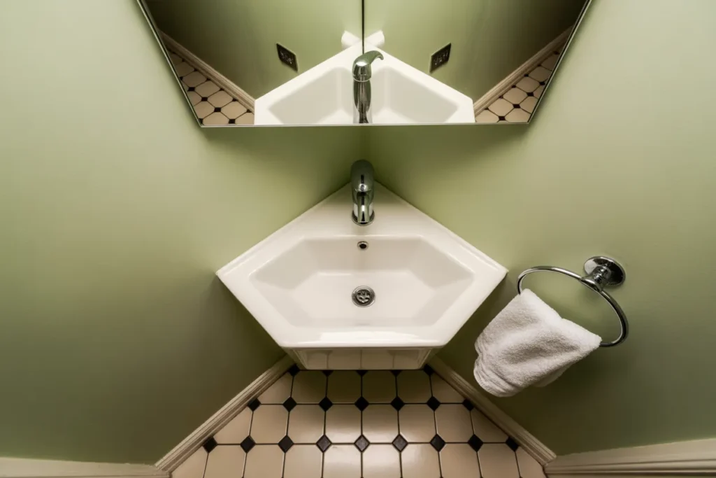 Install a Corner Sink to Reclaim Every Square Inch