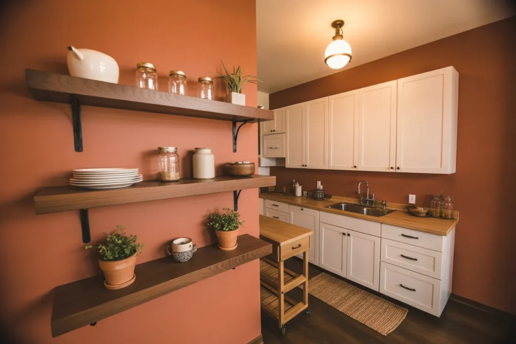 A Farmhouse Kitchen in a Small Apartment Space
