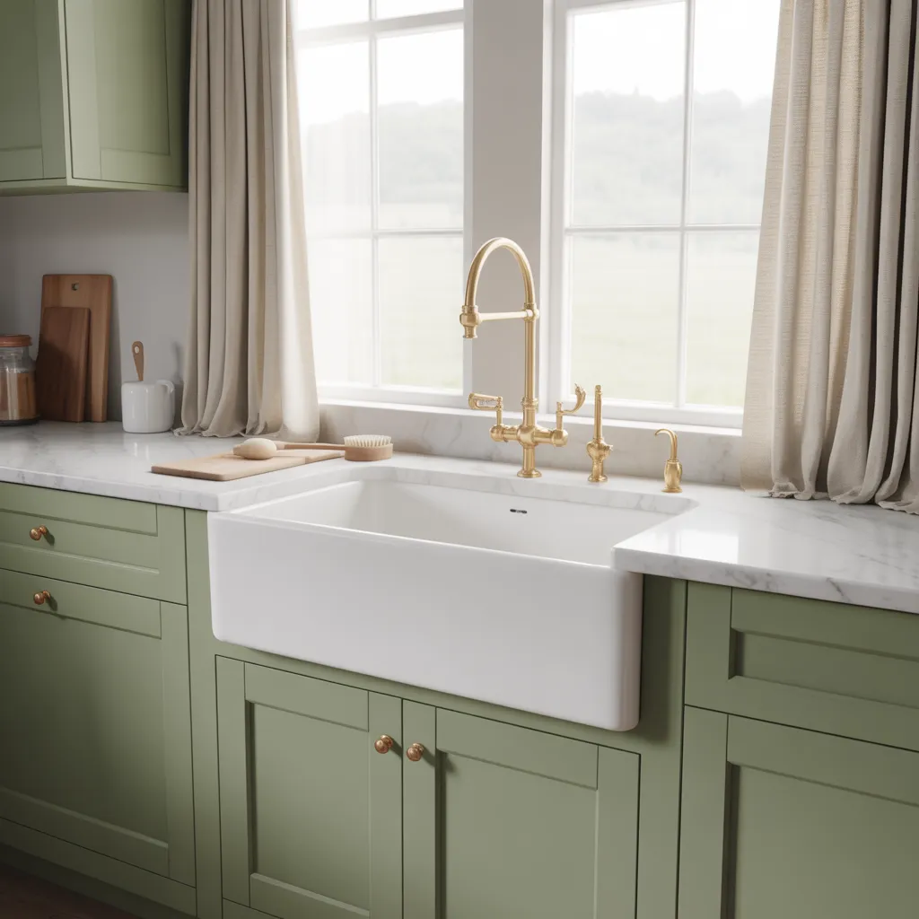 A Farmhouse Apron-Front Sink