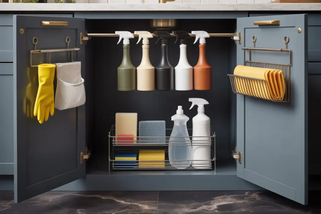 Bathroom Under Sink With Acrylic Organizers