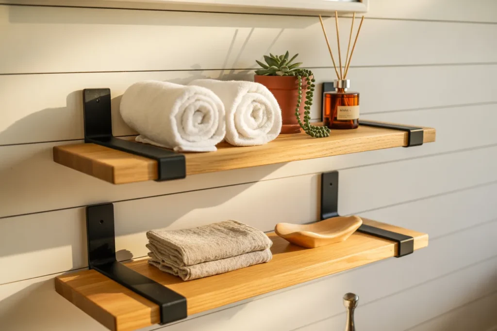 Floating Shelves for Storage Without Bulk
