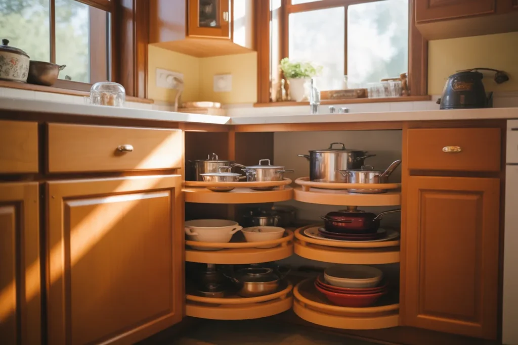 Corner Storage With Lazy Susan