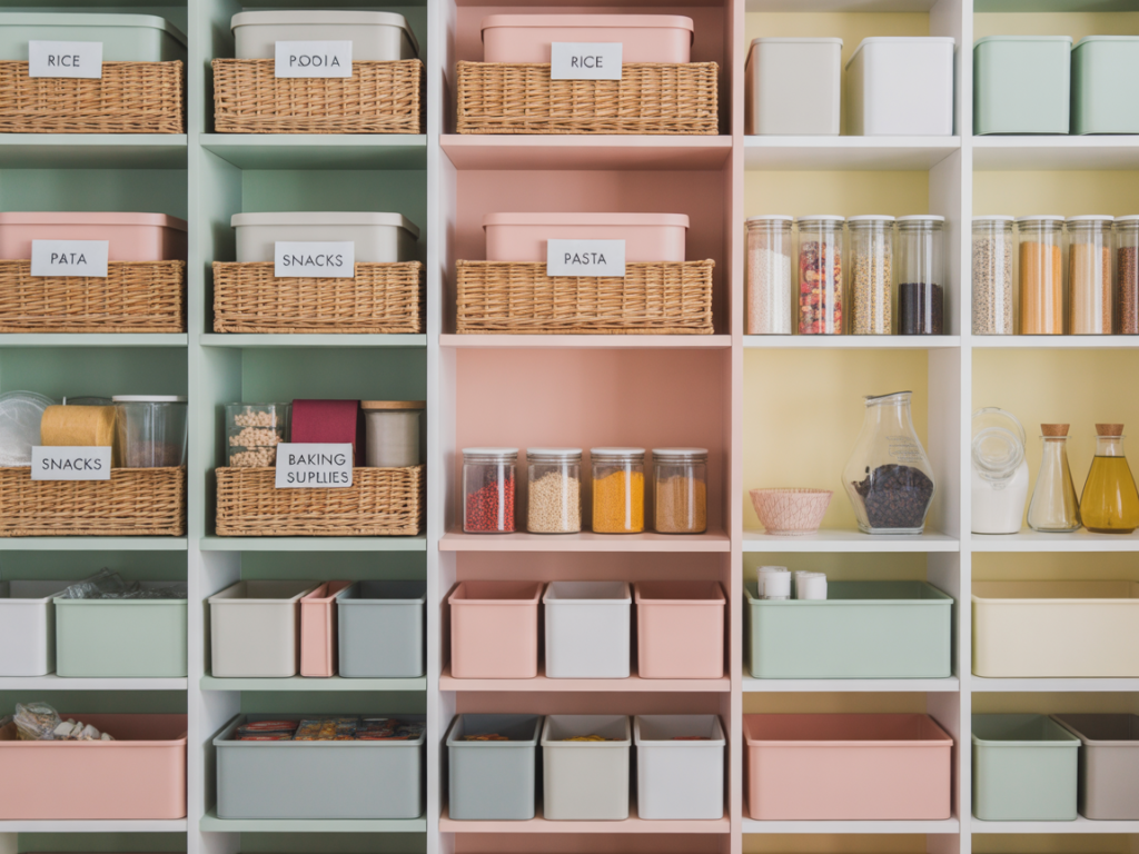 Color-Coded Pantry Storage