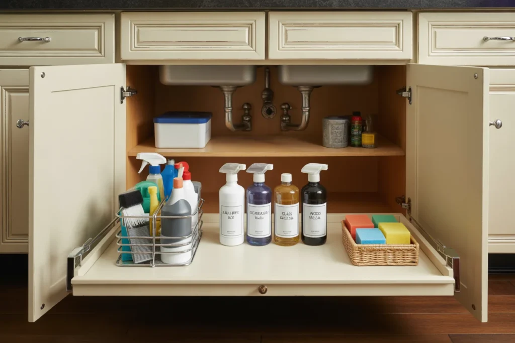 Sliding Shelf for the Back of Deep Cabinets