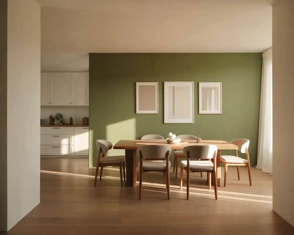 Accent Paint Wall Behind Dining Area