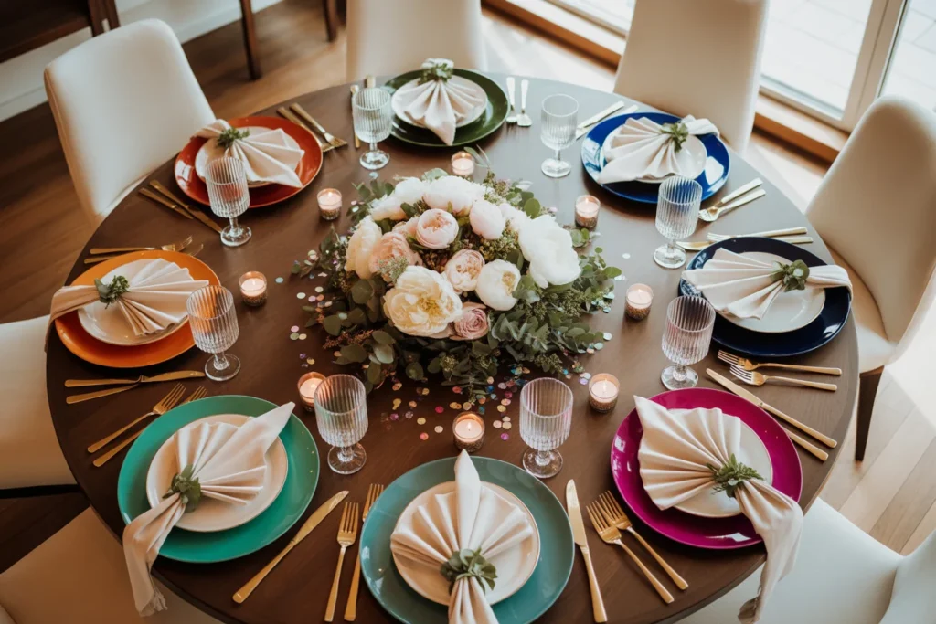 Round Table Celebration Setup