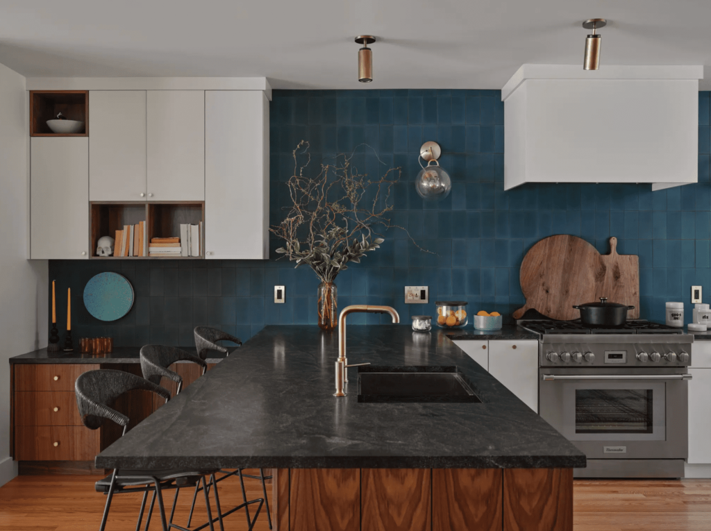 Navy Blue Moody Kitchen