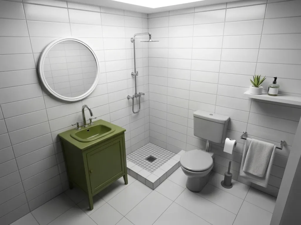 Tiny Bathroom Bloxburg-Inspired Aesthetic Design