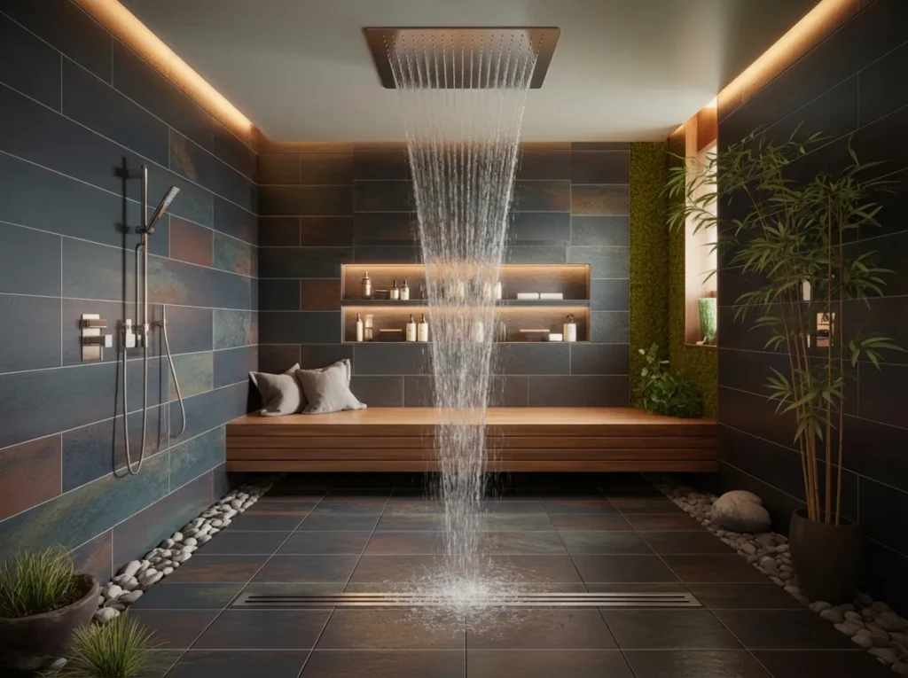 Double Rainfall Shower Room