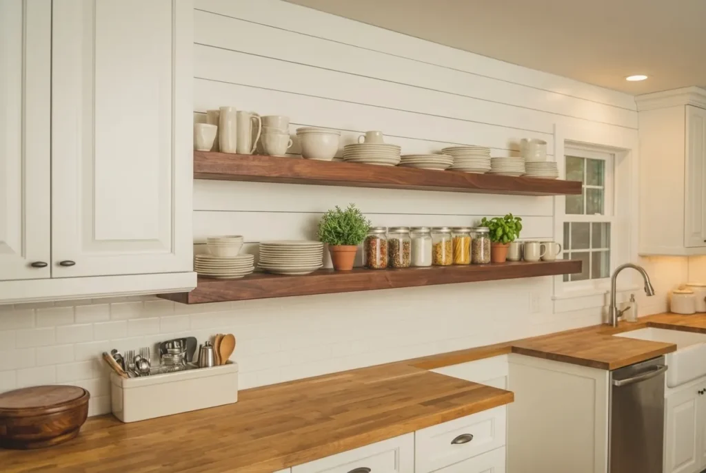 Open Shelving Above the Counter