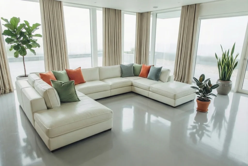 White Sectional Sofa Living Room Ideas