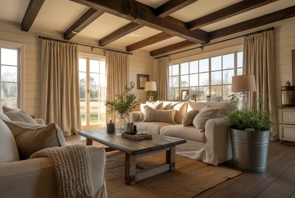 Warm Farmhouse Linen Curtains