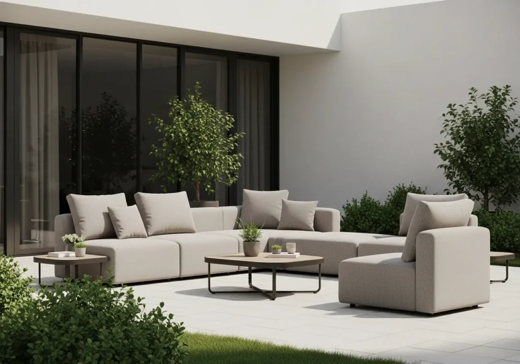 Modular Outdoor Sofa Layout