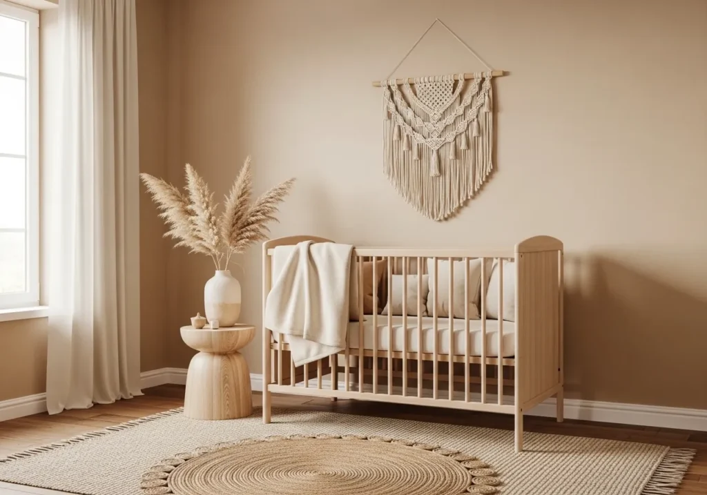 Neutral Earth-Tone Boho Nursery