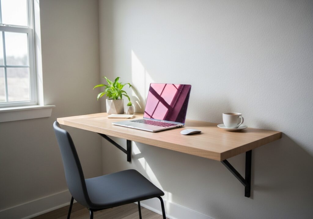 Floating Desk Space Saver