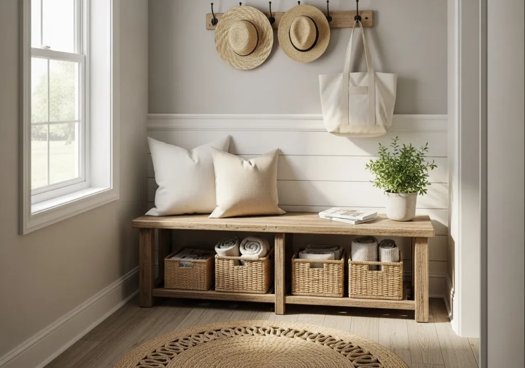  Incorporate a Cozy Bench with Storage
