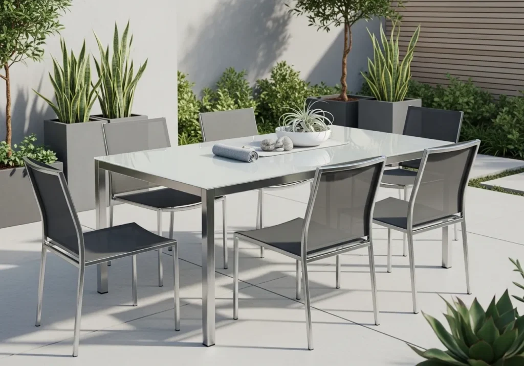 Glass Top Dining Table