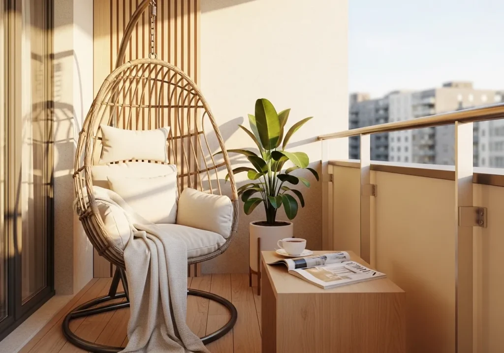 Hanging Egg Chair Balcony Retreat