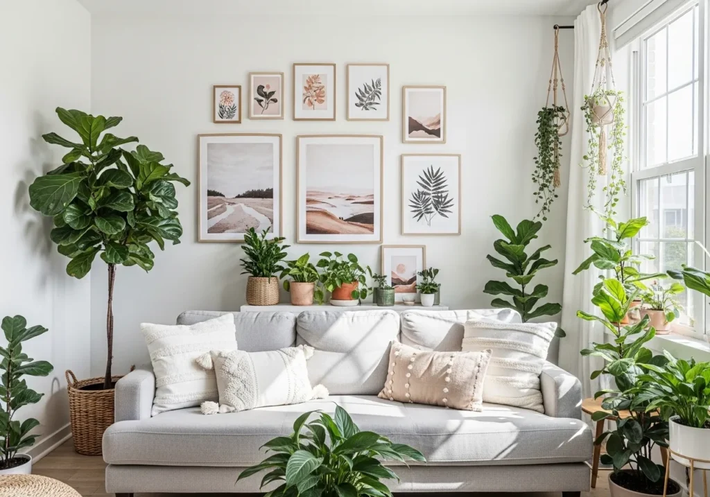 Light Neutral Fabric Sofa