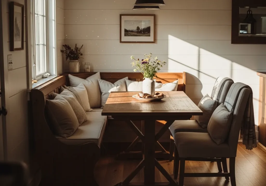 Cozy Farmhouse Nook with Bench Seating