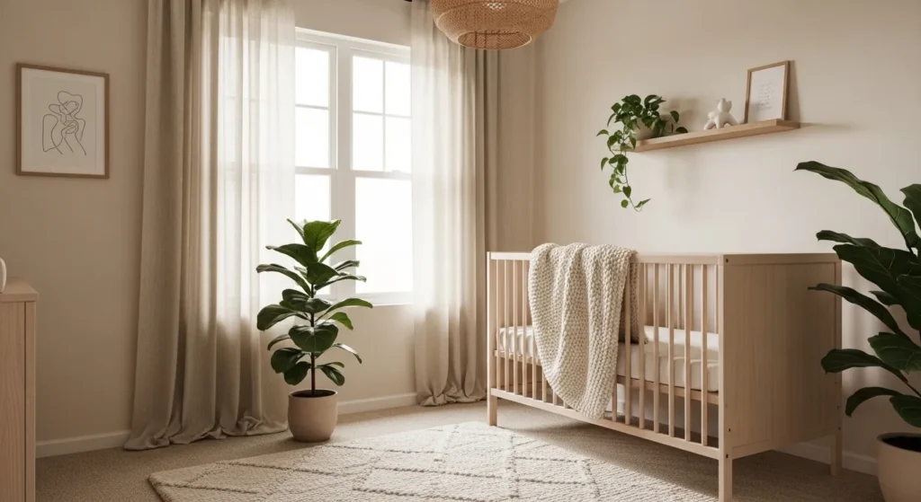 Soft Neutral Nursery with Cozy Textures