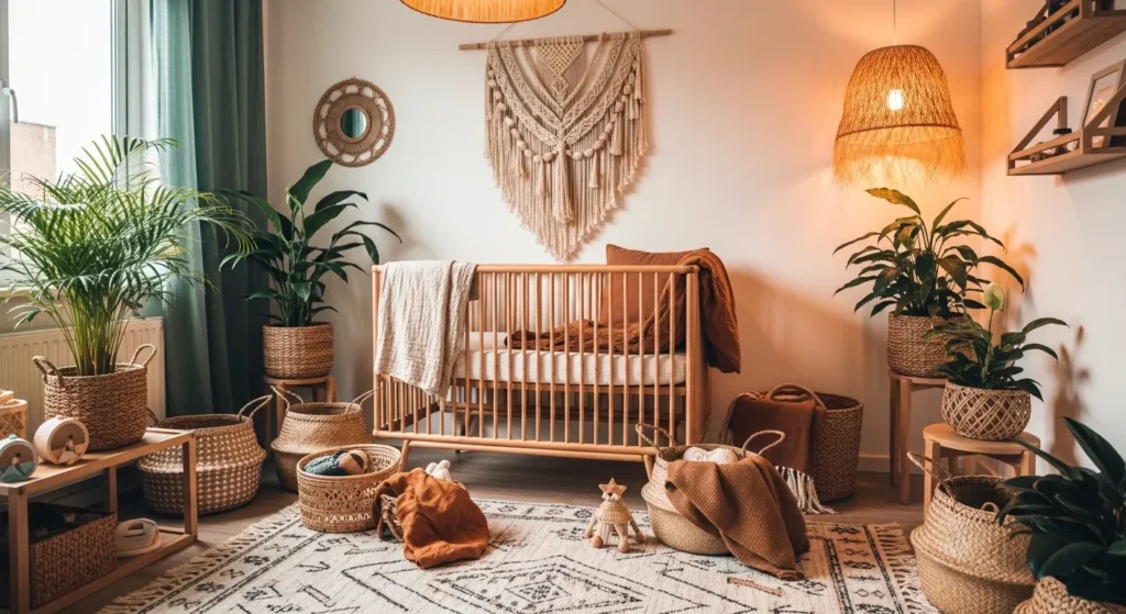 Boho Chic Nursery with Natural Elements