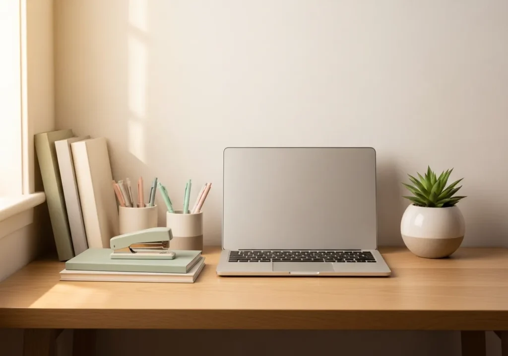 Aesthetic Stationery Styled Desk