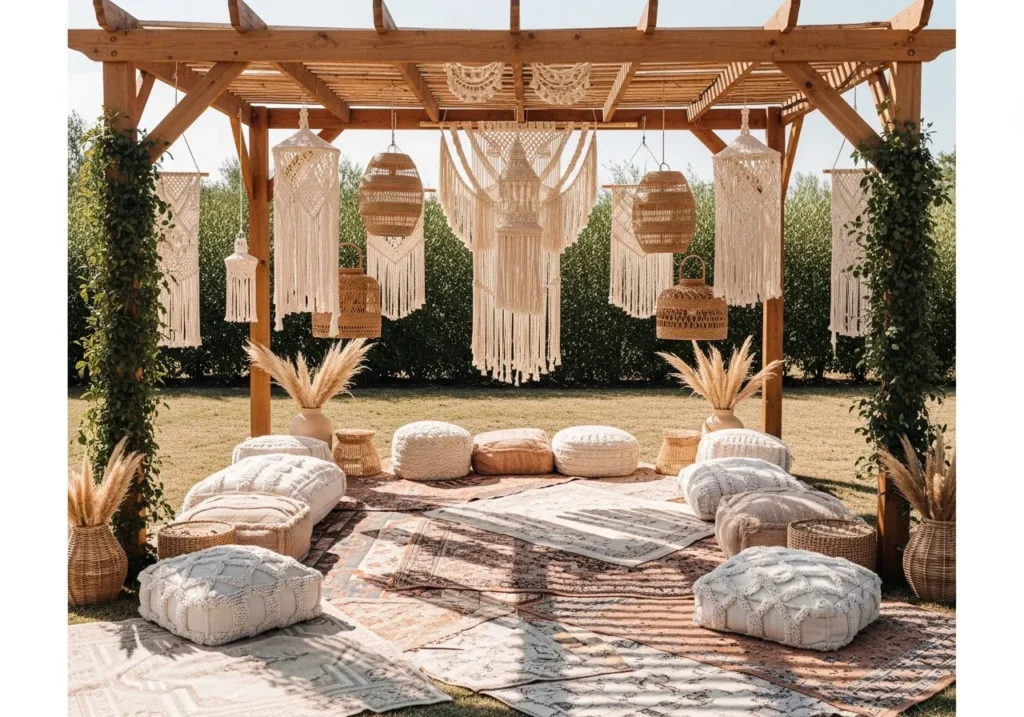 Boho Style Textured Pergola