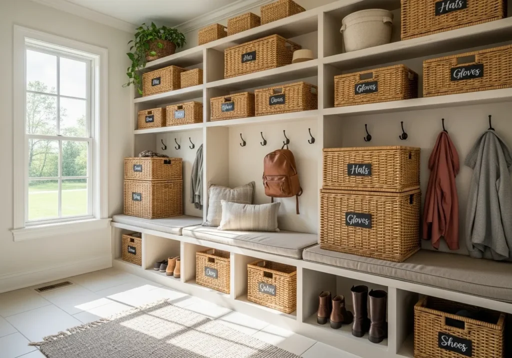Open Shelving with Baskets