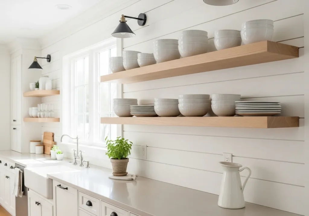 White Kitchen with Open Shelving