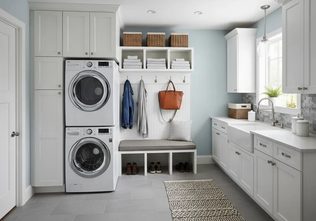 Mudroom with Laundry Combo
