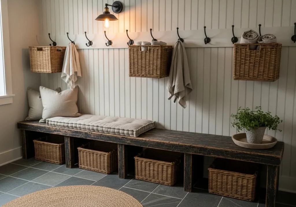 Farmhouse Style Mudroom