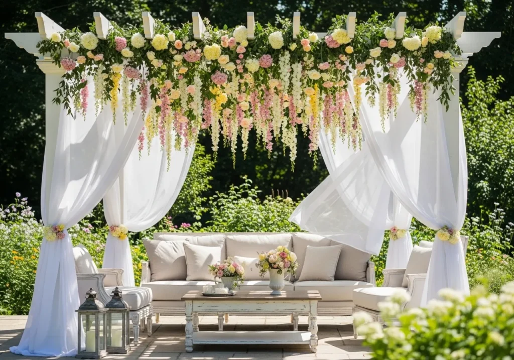 . Floral Decor Pergola